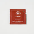 Classic instant coffee travel sachets