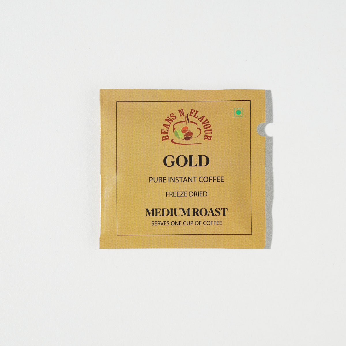 Gold instant coffee travel sachets
