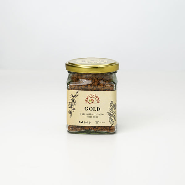 Gold instant coffee jar