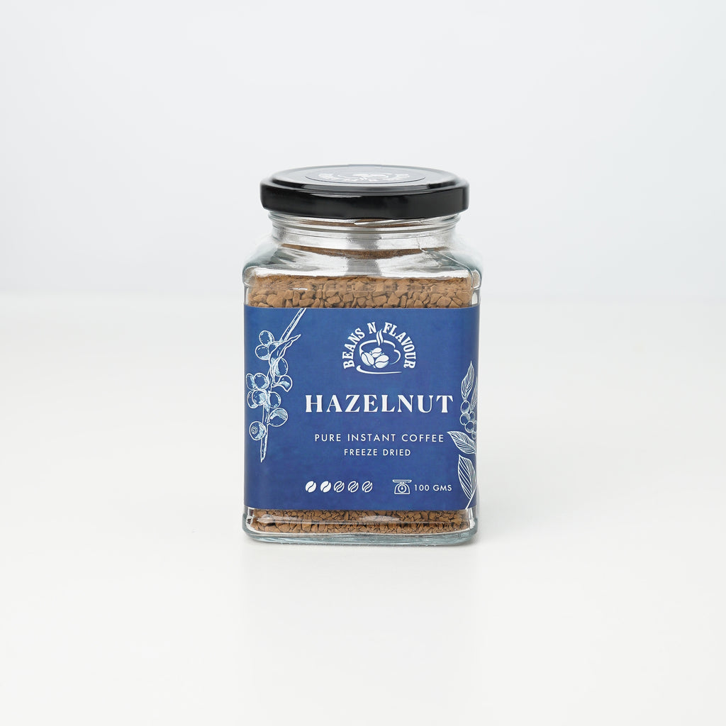 Hazelnut instant coffee jar