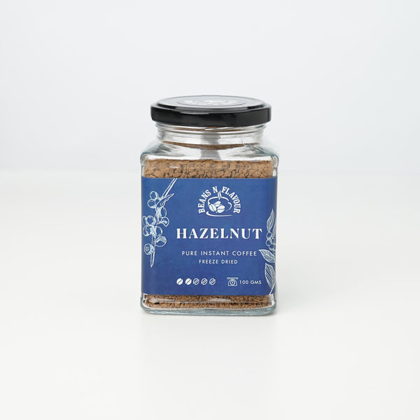 Hazelnut instant coffee jar