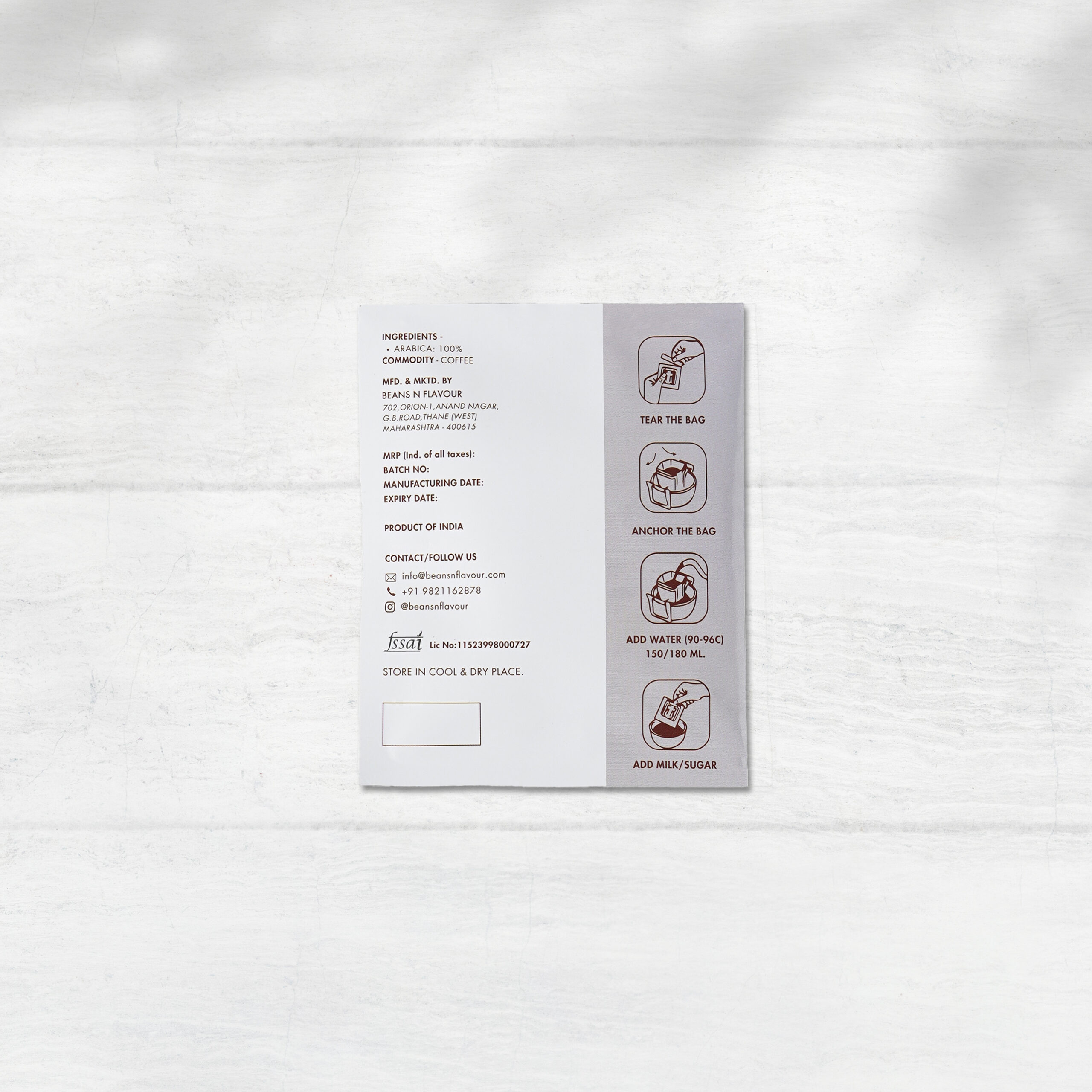 Sweet Roast Pour-Over Drip Coffee Bag - Image 2