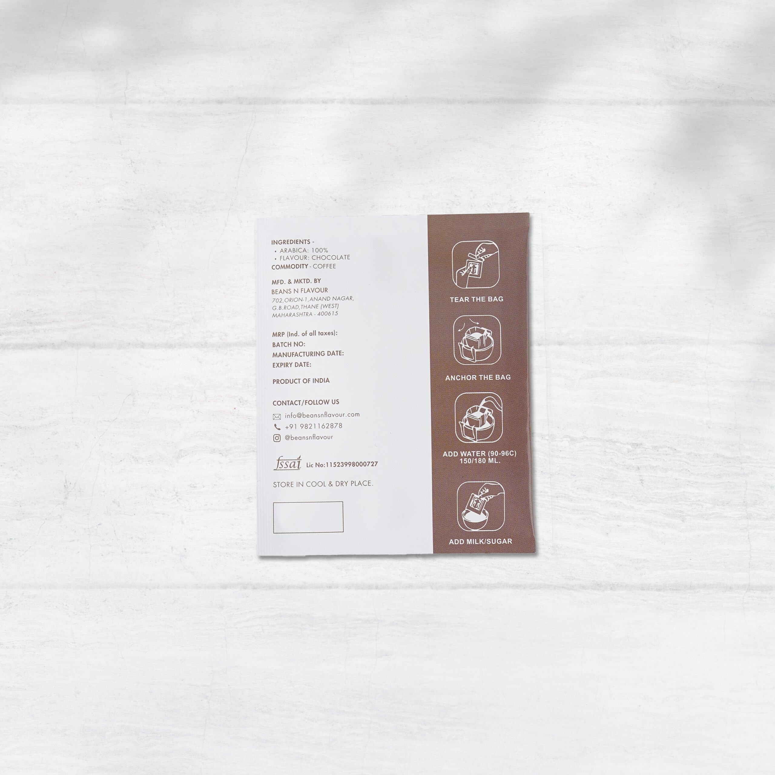 Chocolate Pour-Over Drip coffee bags - Image 2