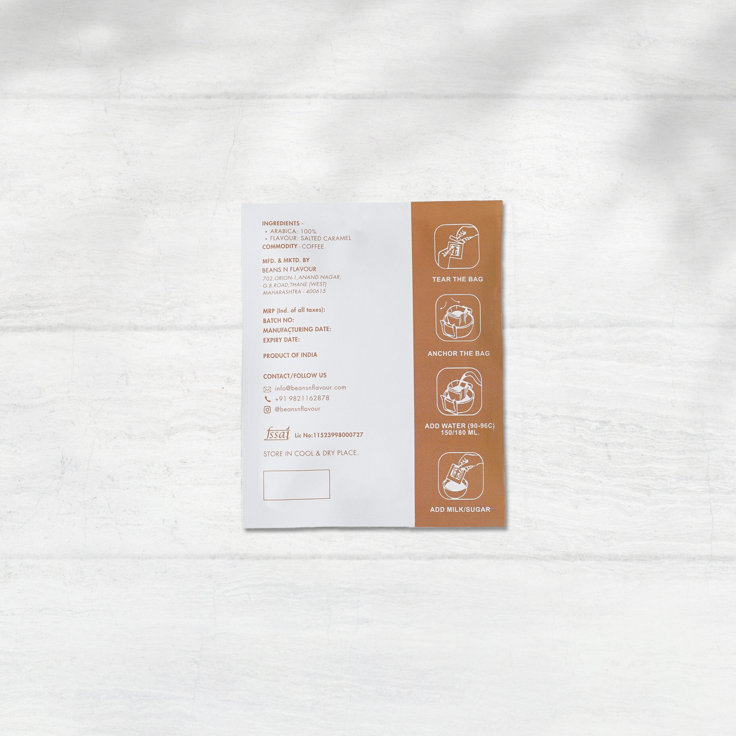 Salted Caramel Pour-Over Drip coffee bags - Image 2
